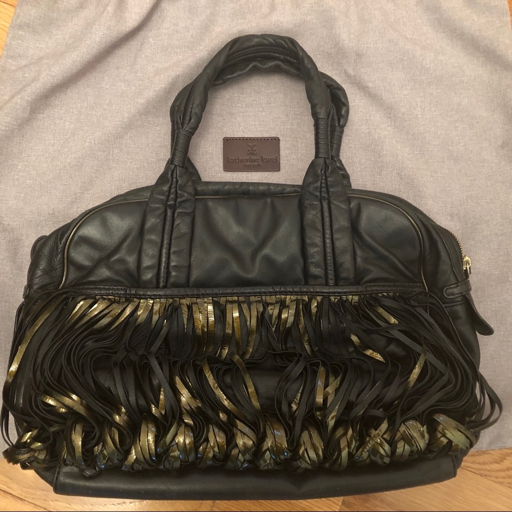 Katherine Kwei Signature Loop Leather Handbag